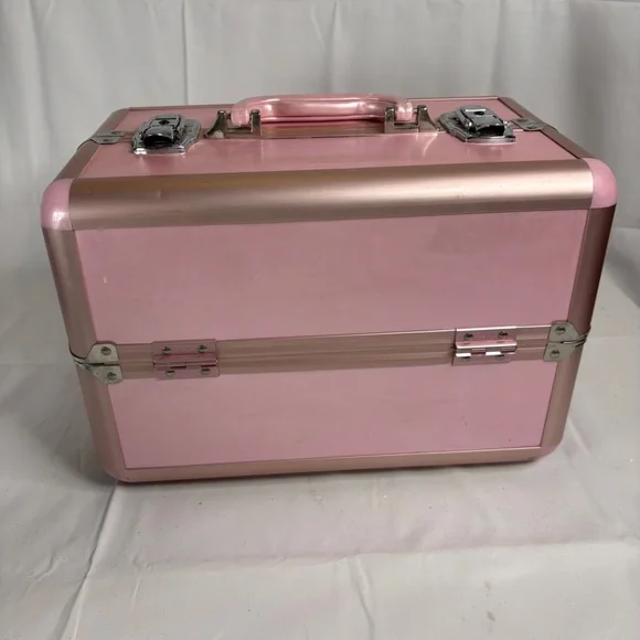 Sephora Professional Pink Metro Travel Train Hard Case Cosmetic Organizer W/KEY - Picture 6 of 16